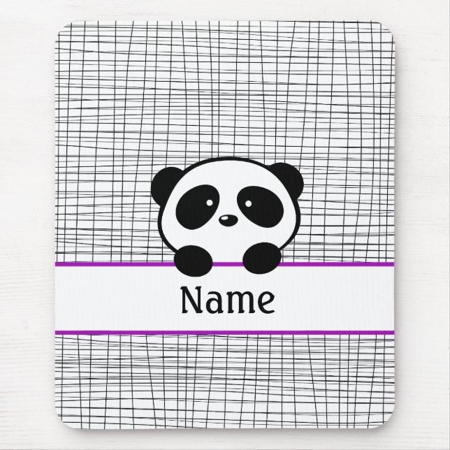 Lila Personlig Panda Mouse Pad Musmatta (Framsidan)