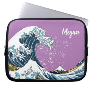 Lila Personlig Underbar Wave av Kanagawa Laptop Fodral