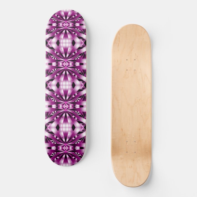 Lila Perspektiv Teckning fyllt med Färg Mini Skateboard Bräda 18,5 Cm (Framsida)