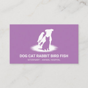 Lila Pet Store Boutique-hund av kattkanin Visitkort