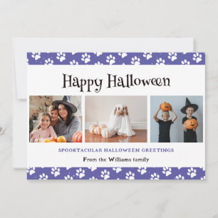 Lila Pet Tassar Photo Happy halloween Julkort