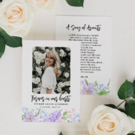 Lila Petals för evigt i vårtbönkortet Visitkort