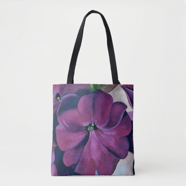 Lila petunia-blomma av Georgia O'Keeffe Tygkasse (Framsida)