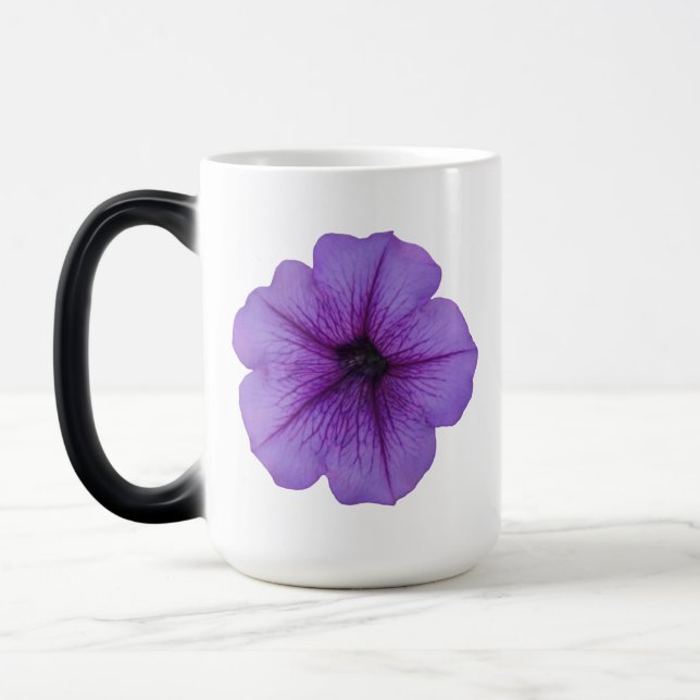 Lila Petunia Flower Magisk Mugg (Vänster)