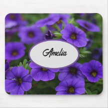 Lila Petunia Flowers med Namn