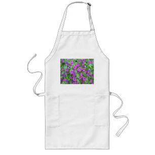 Lila Petunias Apron Långt Förkläde