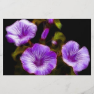 Lila Petunias Brevpapper