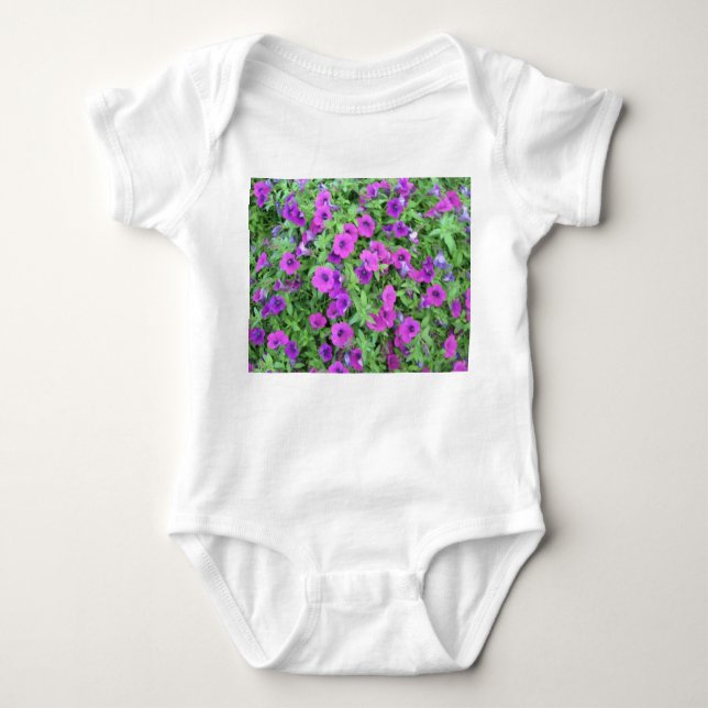 Lila Petunias Shirts Tee Shirt (Framsida)