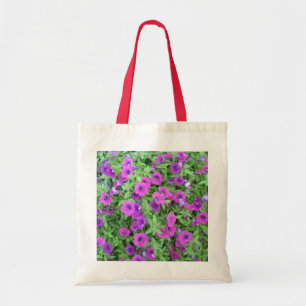 Lila Petunias Tote Bag Tygkasse
