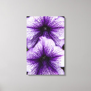 Lila Petunias Triptych Wall Art Canvastryck