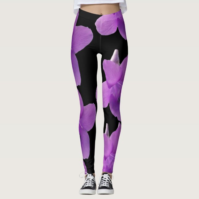 Lila Philippine Violet Black Leggings (Framsida)