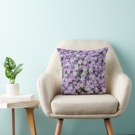 Lila Phlox Flowers Kudde