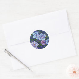 Lila Phlox Stickers Runt Klistermärke