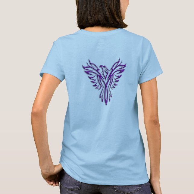 Lila Phoenix Stigning T-shirt (Baksida)