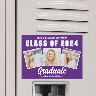 Lila Photo Collage 2025 Student Magnet Card