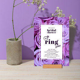 Lila Photo Möhippa Ring-spel Tabletop Card Inbjudningar