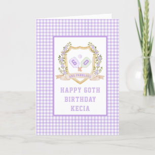 Lila Pickleball Birthday Card Tack Kort