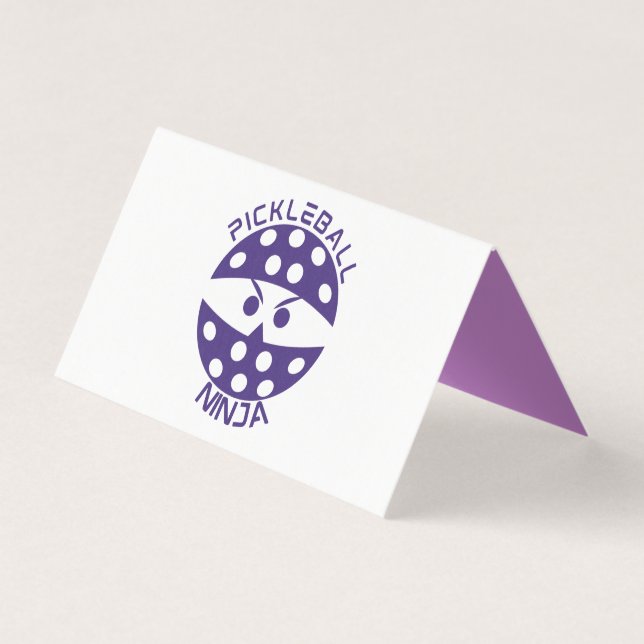 Lila Pickleball Ninja Kort (Framsida)