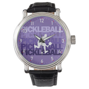 💜 Lila Pickleball silhouette Pickleball Armbandsur