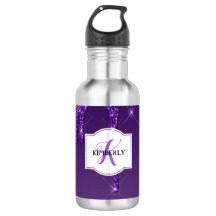 Lila Pillar Candle Glitter