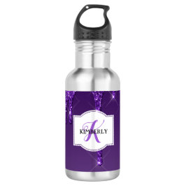 Lila Pillar Candle Glitter