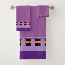 Lila Pillars Trim Bath Towel Set