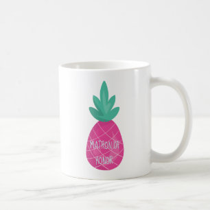 Lila Pineapple Matron of Honor Favor Kaffemugg