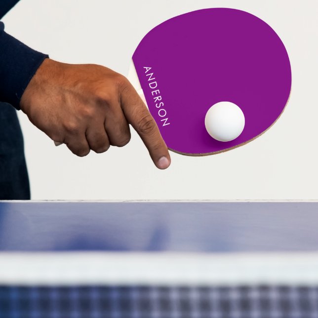 Lila Ping Pong Paddle med eget namn Pingisracket (Insitu)