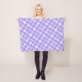 Lila PinWheel Blommönster Blanket Fleecefilt
