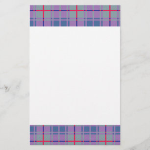 Lila Plaid Brevpapper