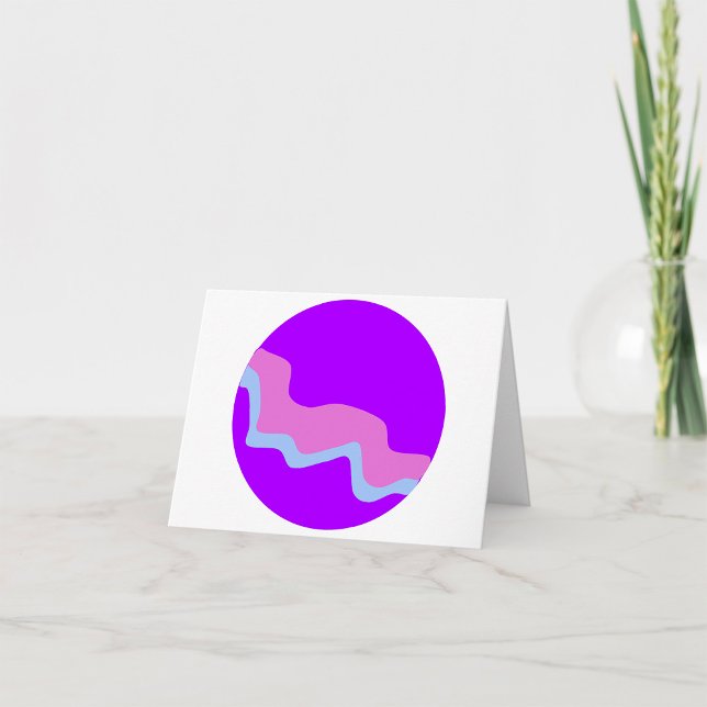 Lila Planet Note-kort Kort (Skapare uppladdad)