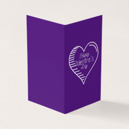 Lila Platonic Valentine Notecard 25 pk Kort