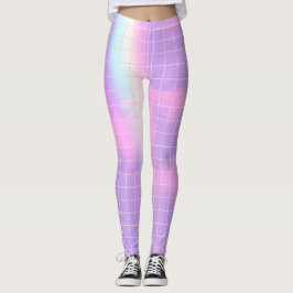 Lila Play Aesthetic Rainbow Himlar Leggings