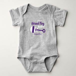 Lila Play Horned Frog Baby Bodykostym T Shirt