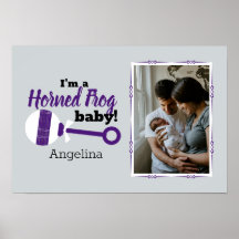 Lila Play Horned Frog Baby Photo Poster
