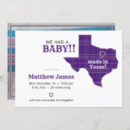 Lila Play Made in Texas Vågrät Photo Meddelande