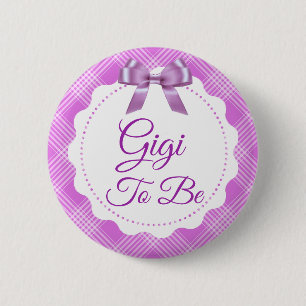 Lila Play och Bow Underbar Gigi to be Button Knapp