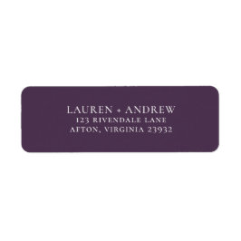 Lila Plum-adressetikett för minimal retur Returadress Etikett