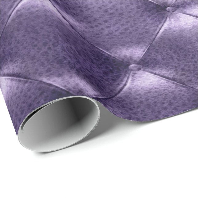 Lila Plum Glam Luxury Opulent Tusted Leather VIP Presentpapper (Rullad Hörn)
