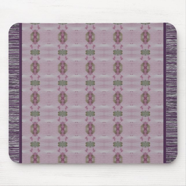 Lila Plum och Mauve Patterned Musmatta (Framsidan)
