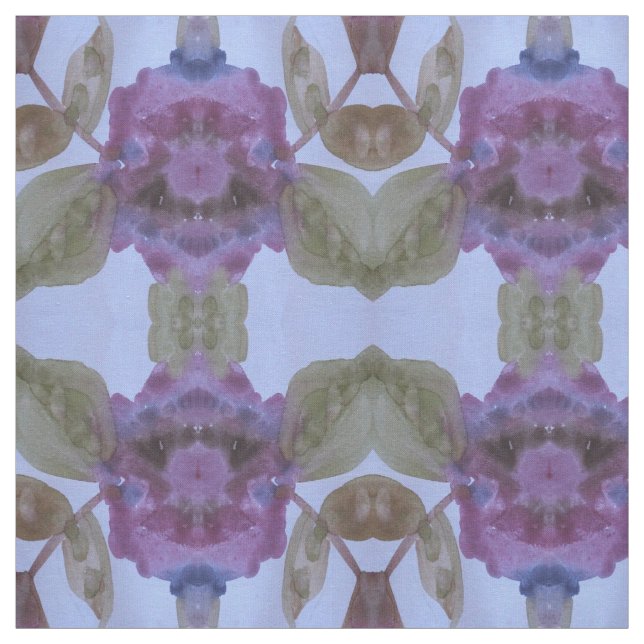 Lila Plum och Oliv grönt och blå plommon Tyg (Provkarta)