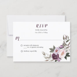 Lila Plum Rosa Peonies Bouquet Greenery OSA #2 Kort