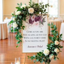 Lila Plum Rosa Peonies no Seittorplan Bröllop