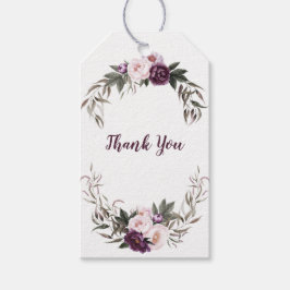 Lila Plum Rosa Peonies Tack | Presentetikett