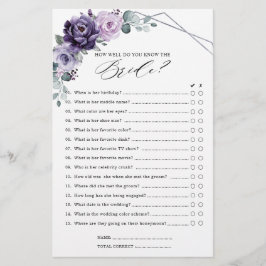 Lila Plum Silver Blommigt Bloom Möhippa-spel