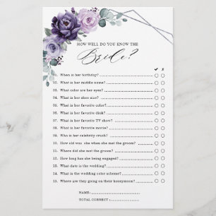 Lila Plum Silver Blommigt Bloom Möhippa-spel
