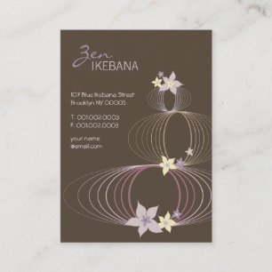 Lila Plumeria Frangipani Flower Chic Ikebana Zen Visitkort