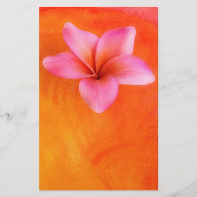 Lila Plumeria Tropical Frangipani Flower Orange (Framsida)