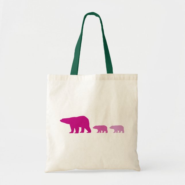 Lila Polar Bear Tygkasse (Framsidan)