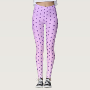 Lila Polka dockar på Rosa och lilac Leggings